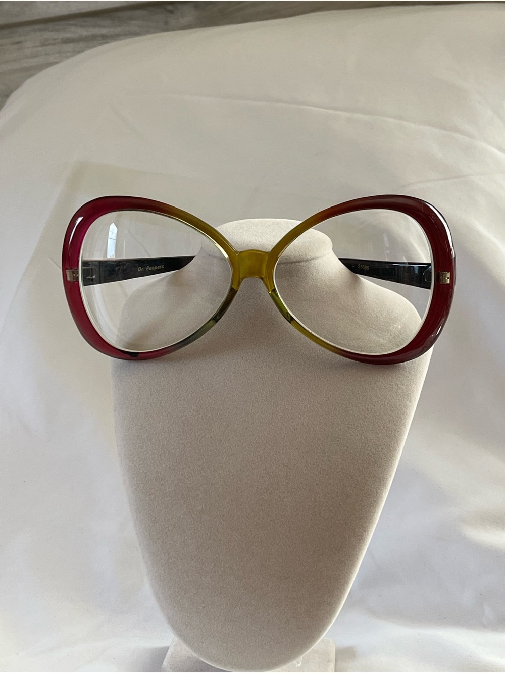 Vtg Dr.Peepers Retro Bugeyed Jumbo Glasses Multi color Rare S5686 70s